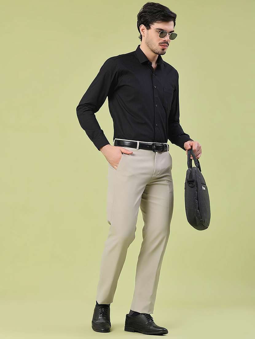 men self design long sleeve slim fit formal shirt - 22359269 -  Standard Image - 5