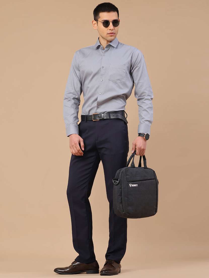 men self design long sleeve slim fit formal shirt - 22359271 -  Standard Image - 5