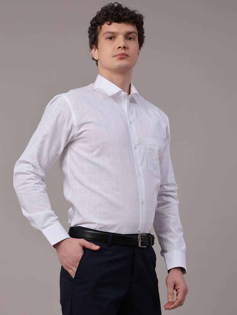 men checkered long sleeve slim fit formal shirt - 22359277 -  Standard Image - 3