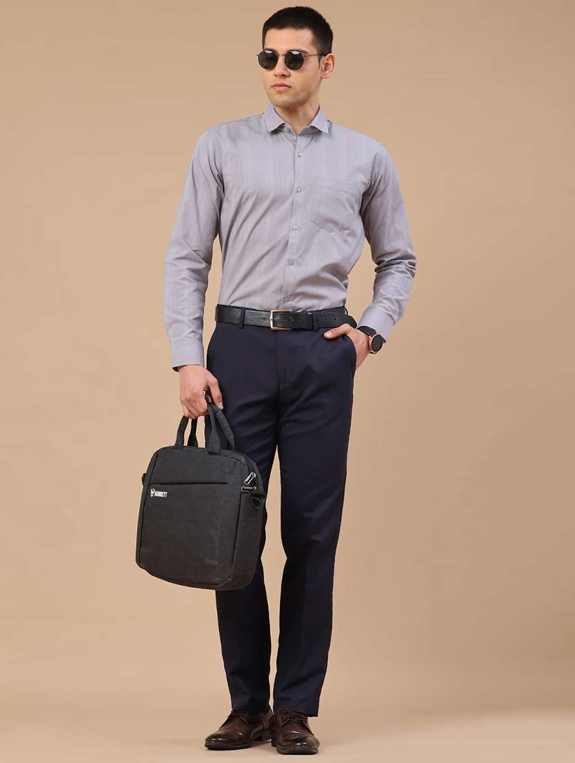men self design long sleeve slim fit formal shirt - 22359283 -  Standard Image - 5