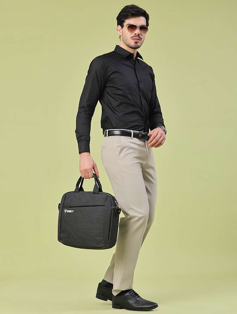 men self design long sleeve slim fit formal shirt - 22359285 -  Standard Image - 5