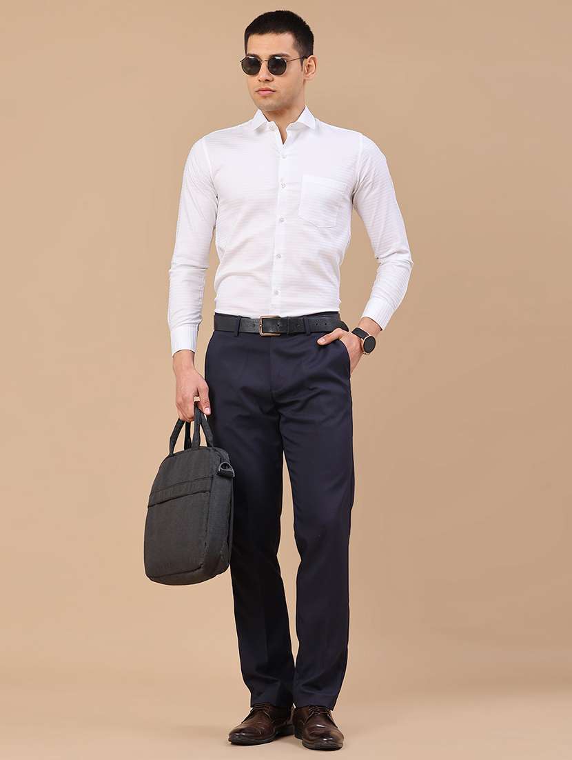 men self design long sleeve slim fit formal shirt - 22359287 -  Standard Image - 5