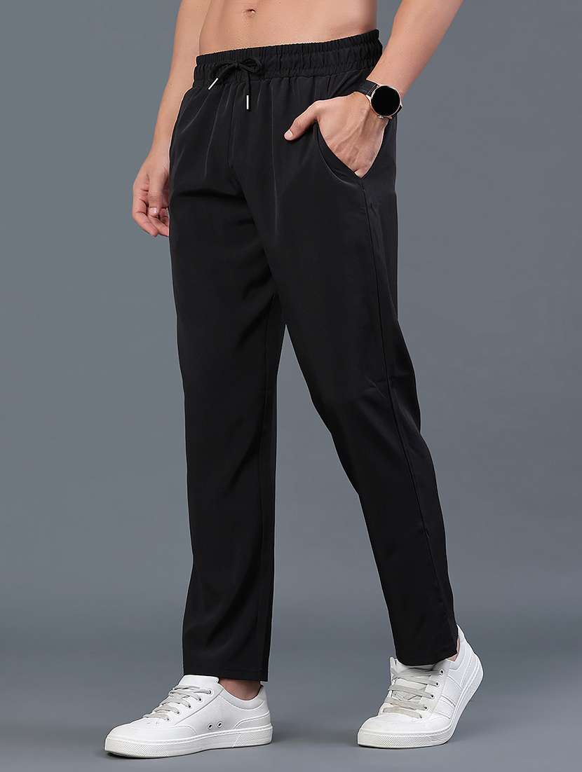 men solid mid rise track pant - 22359295 -  Standard Image - 3