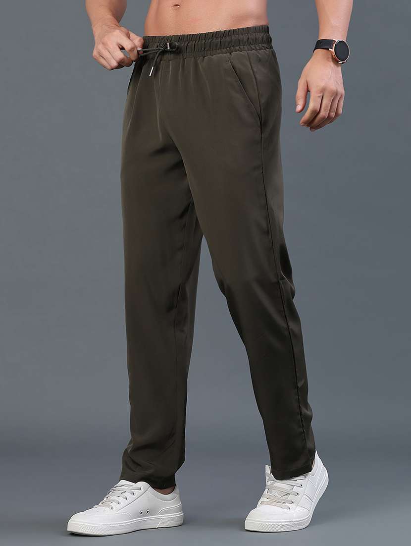 men solid mid rise track pant - 22359296 -  Standard Image - 3