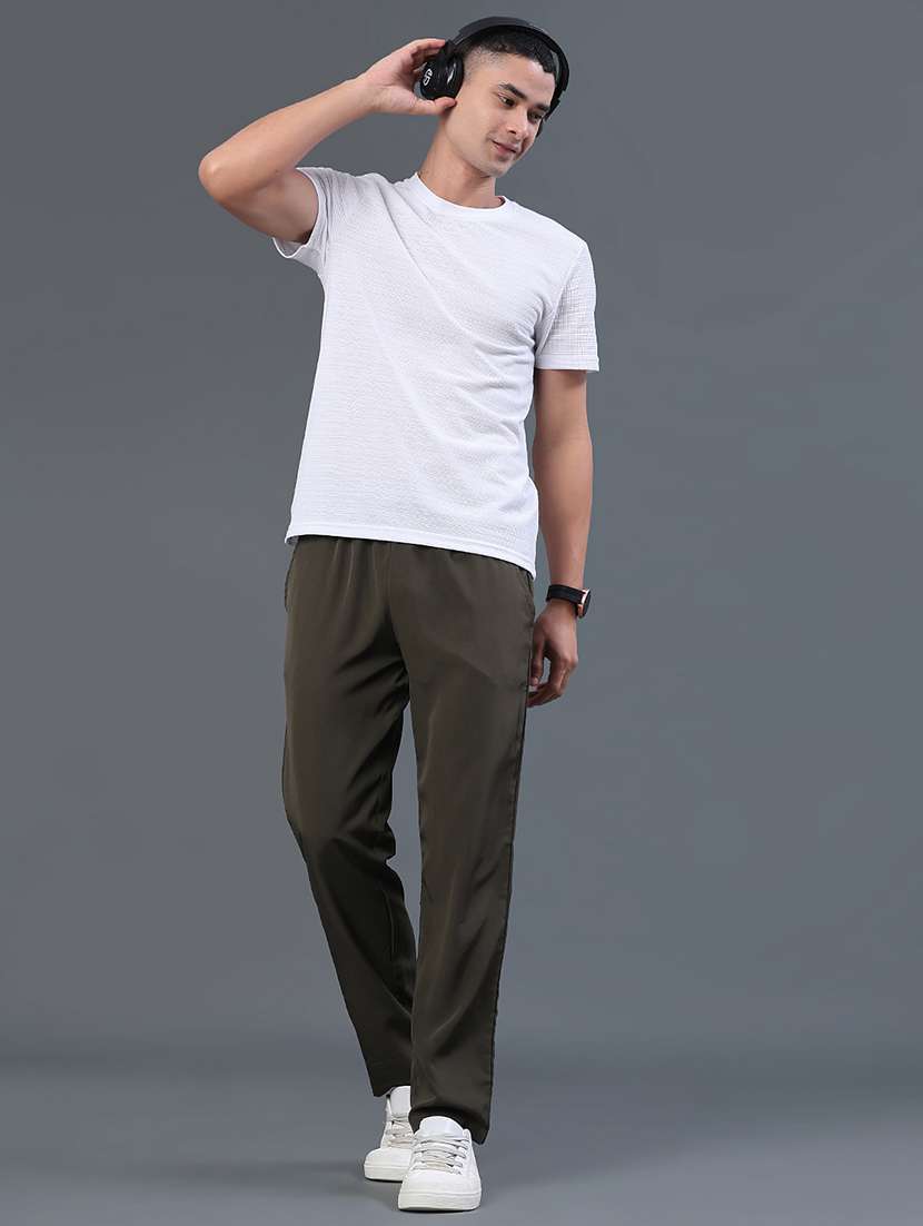 men solid mid rise track pant - 22359296 -  Standard Image - 5