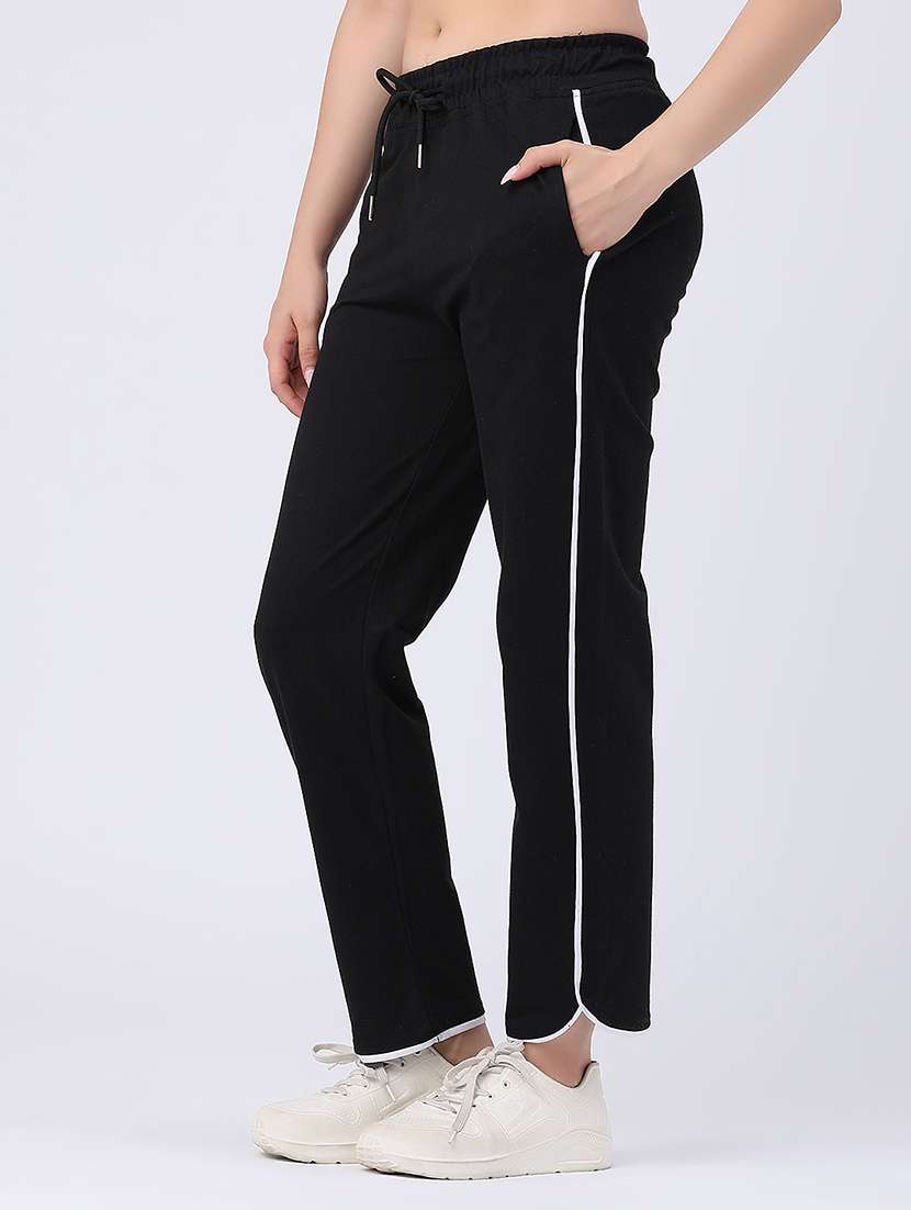 women tapered mid rise track pant