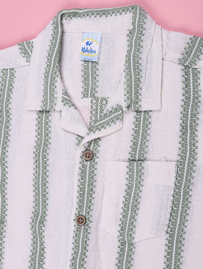 boys self design short sleeves casual shirt - 22359360 -  Standard Image - 3