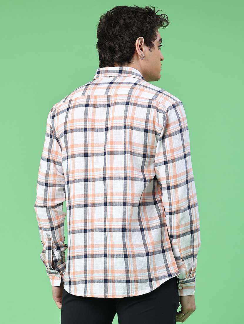 men checkered long sleeve regular fit casual shirt - 22359848 -  Standard Image - 3