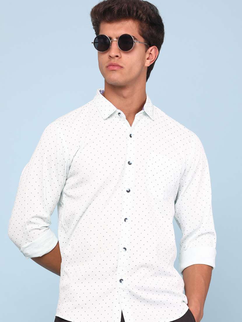 green cotton casual shirt