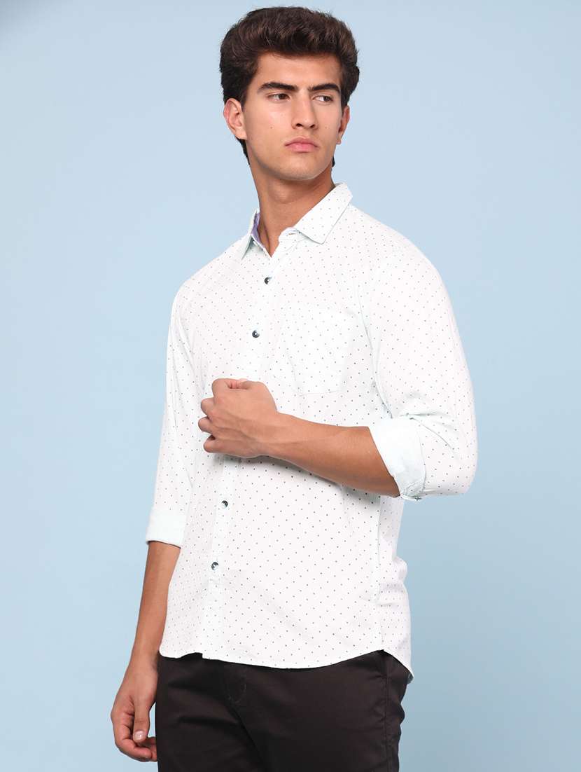 green cotton casual shirt - 22359853 -  Standard Image - 3