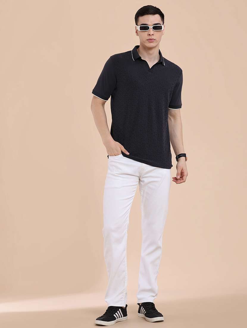 men self design short sleeve regular fit polo t-shirt - 22359909 -  Standard Image - 5