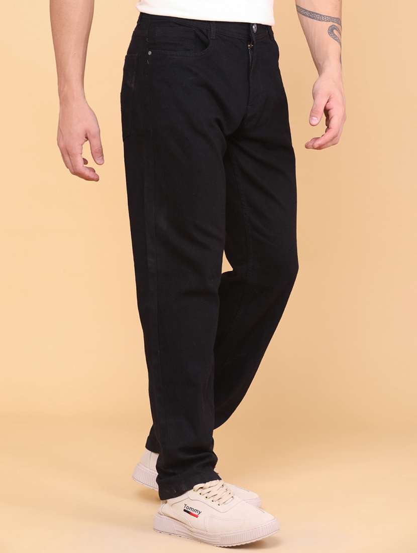 Men Plain Mid Rise Full Length Relaxed Fit Jeans - 22359917 -  Standard Image - 3