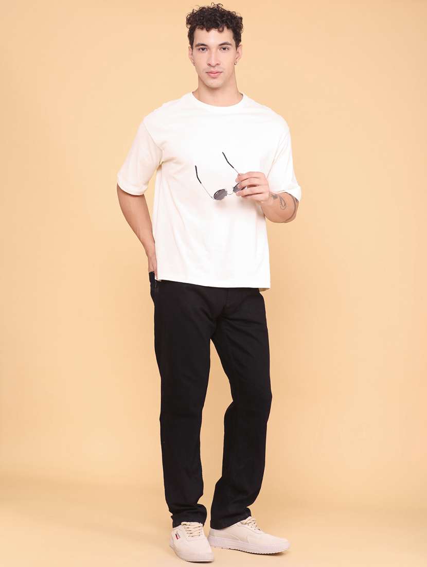 Men Plain Mid Rise Full Length Relaxed Fit Jeans - 22359917 -  Standard Image - 5