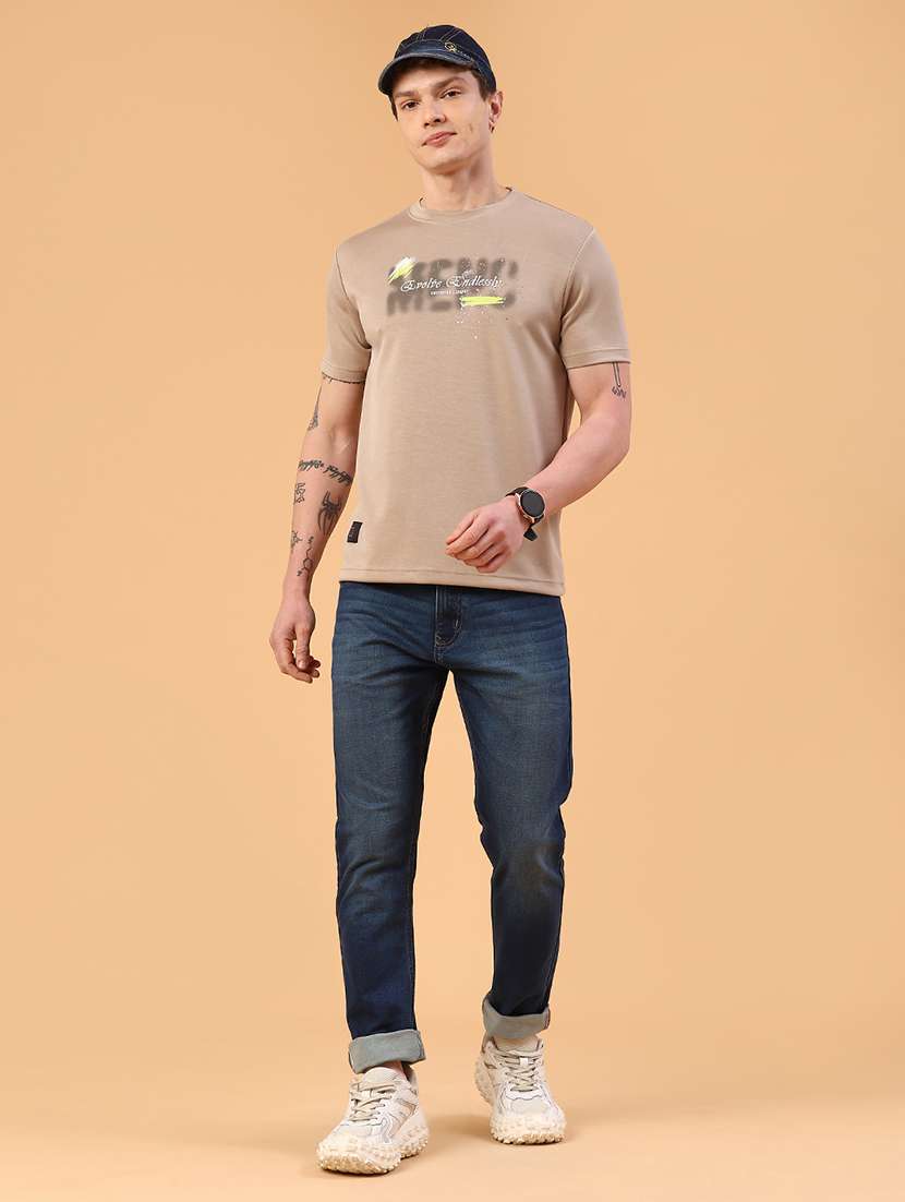 men washed mid rise full length slim fit jeans - 22359932 -  Standard Image - 5
