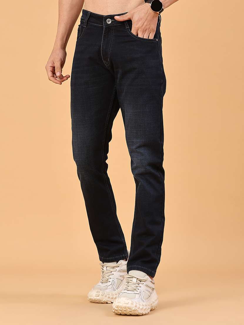 men washed mid rise full length slim fit jeans - 22359933 -  Standard Image - 3