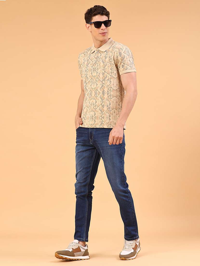 men washed mid rise full length slim fit jeans - 22359935 -  Standard Image - 5