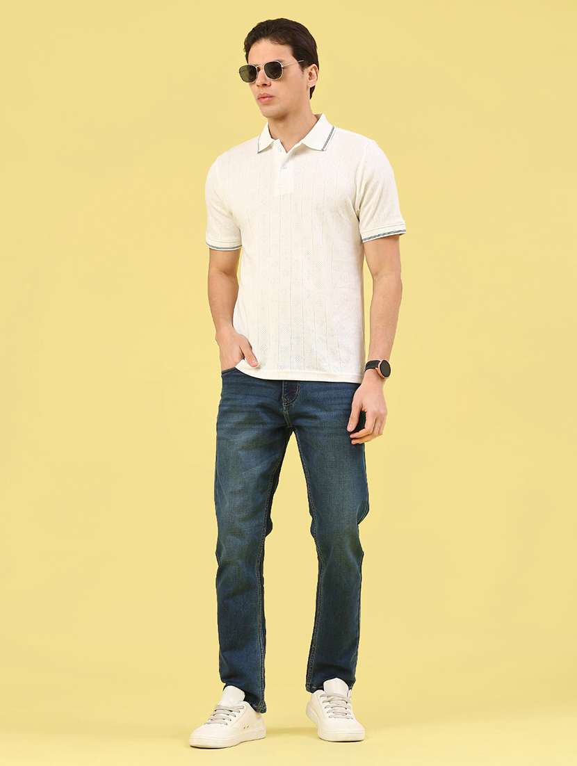 men washed mid rise full length tapered jeans - 22359936 -  Standard Image - 5