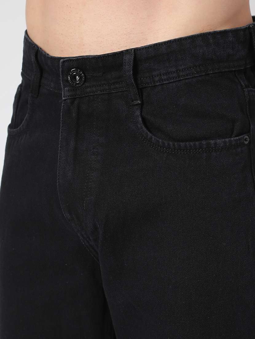 men plain mid rise full length straight jeans - 22359952 -  Standard Image - 3