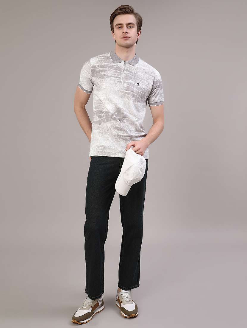 men plain mid rise full length straight jeans - 22359953 -  Standard Image - 5
