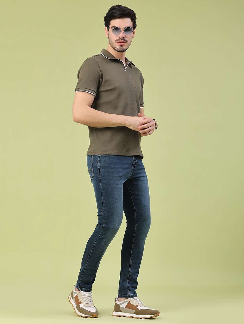 men textured short sleeve regular fit polo t-shirt - 22359958 -  Standard Image - 5