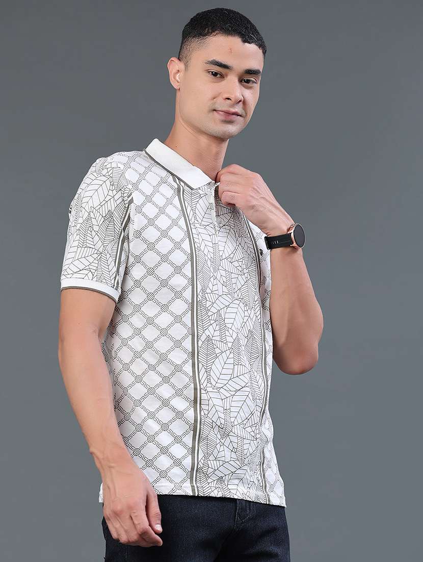 men printed short sleeve regular fit polo t-shirt - 22359961 -  Standard Image - 3