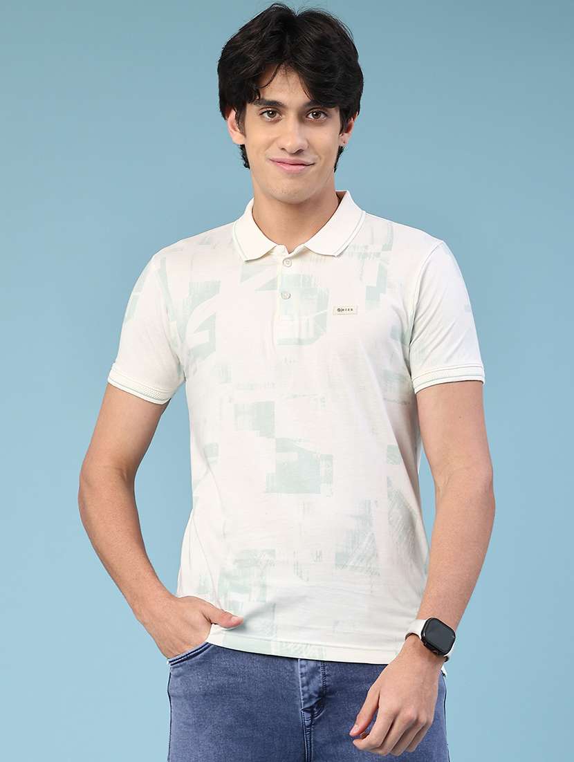 white cotton blend plain tshirt