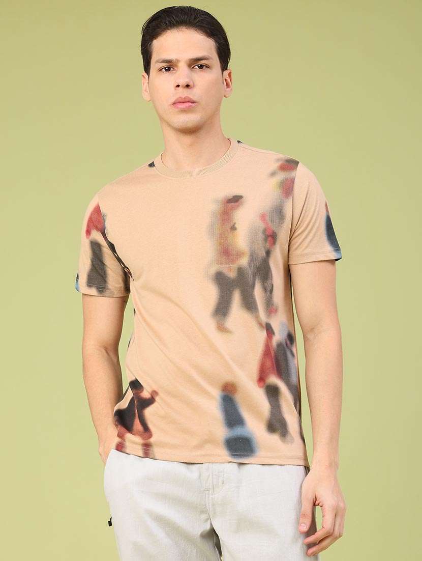 men printed short sleeve regular fit t-shirt