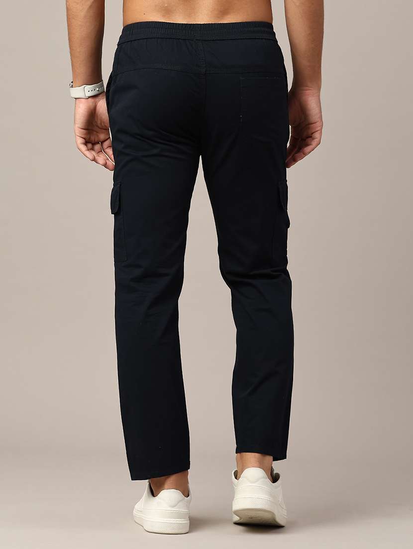 men solid mid rise regular fit cargo  - 22360117 -  Standard Image - 3