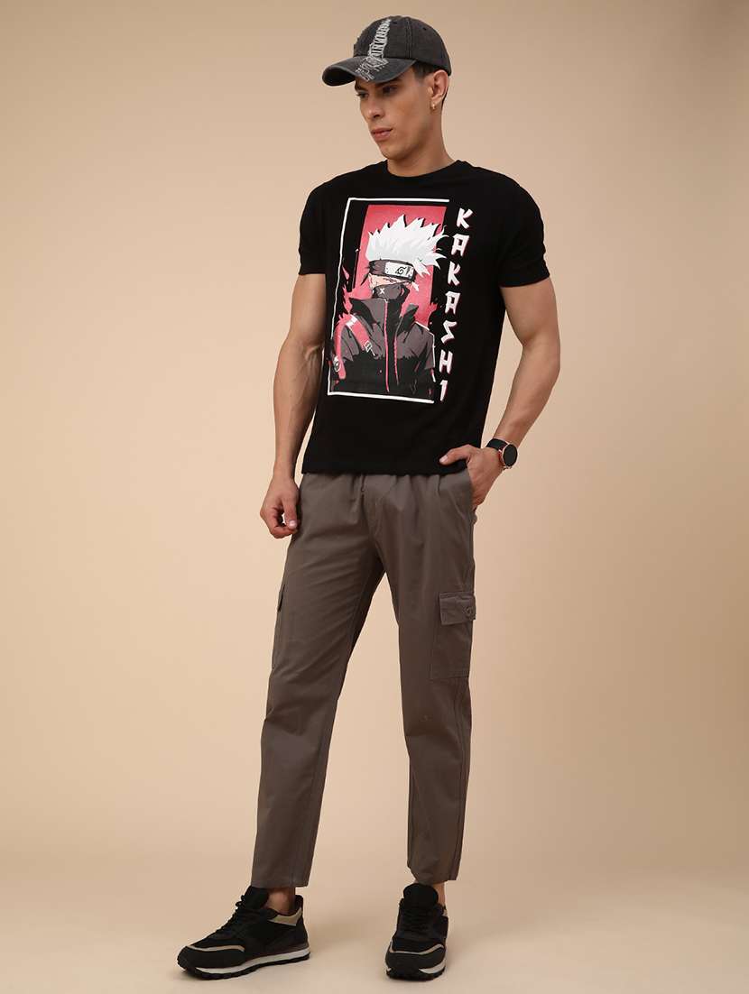 grey cotton  full length track pant - 22360120 -  Standard Image - 5