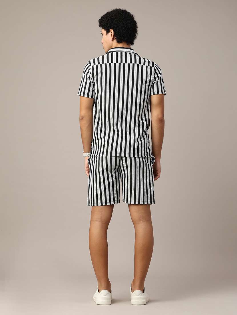 black polyester plain coord set - 22360158 -  Standard Image - 3