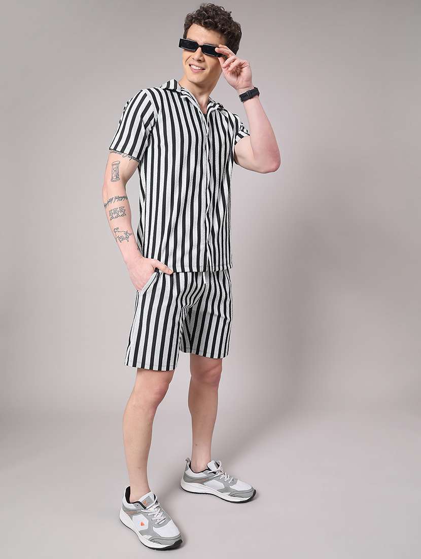 black polyester plain coord set