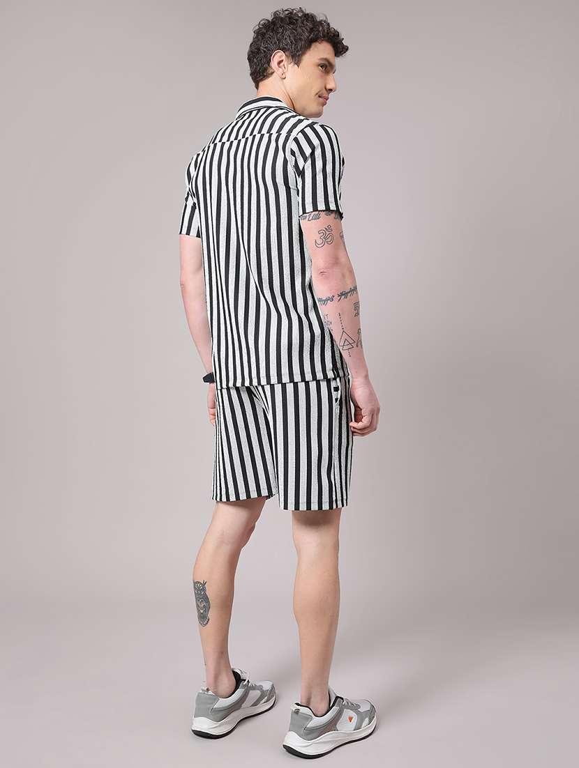 black polyester plain coord set - 22360159 -  Standard Image - 3
