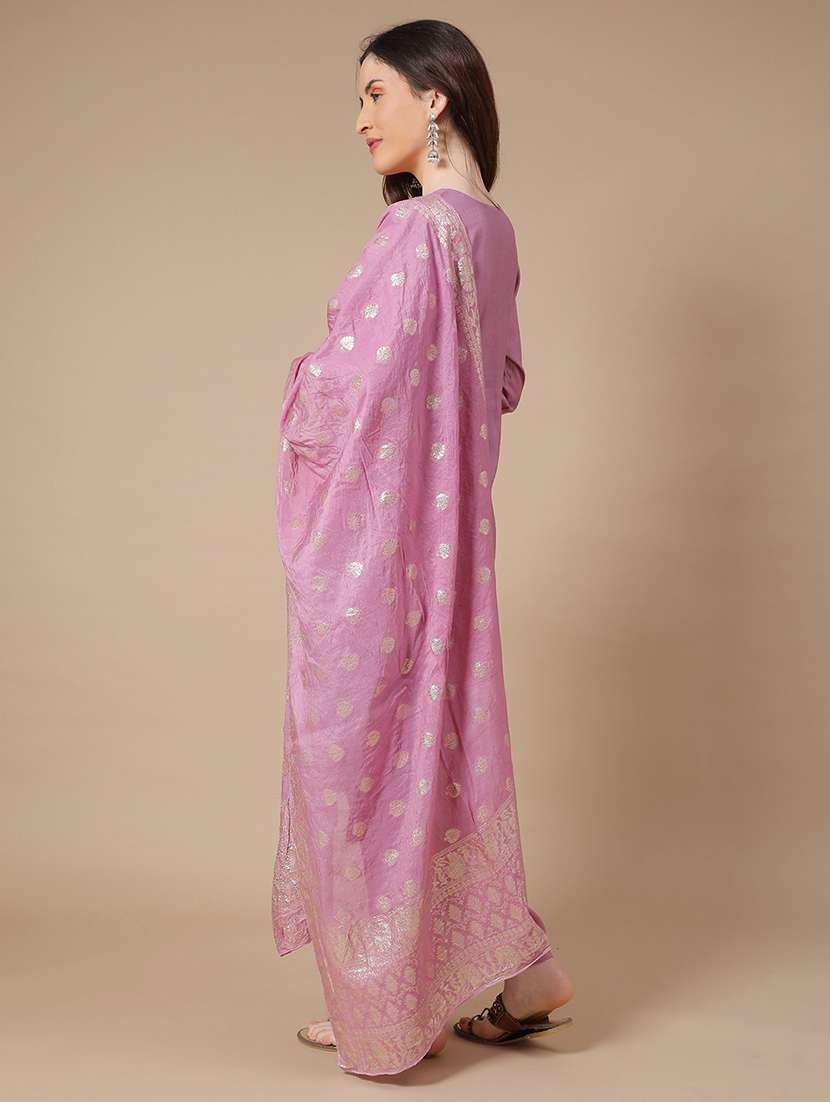 purple cotton blend kurta pant  set - 22360203 -  Standard Image - 3