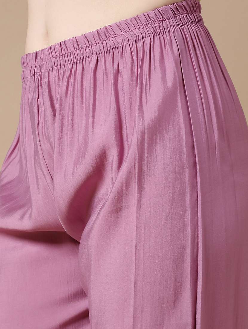 purple cotton blend kurta pant  set - 22360203 -  Standard Image - 5
