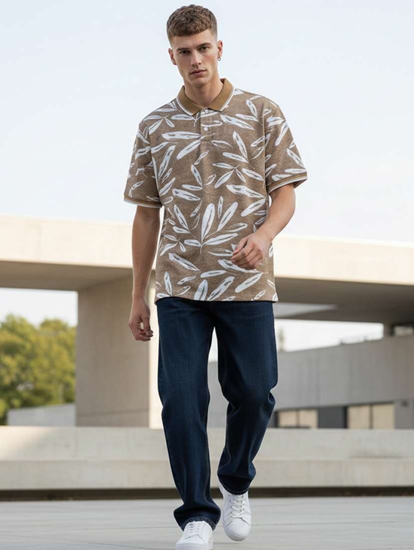 men printed short sleeve regular fit polo t-shirt - 22360232 -  Standard Image - 3