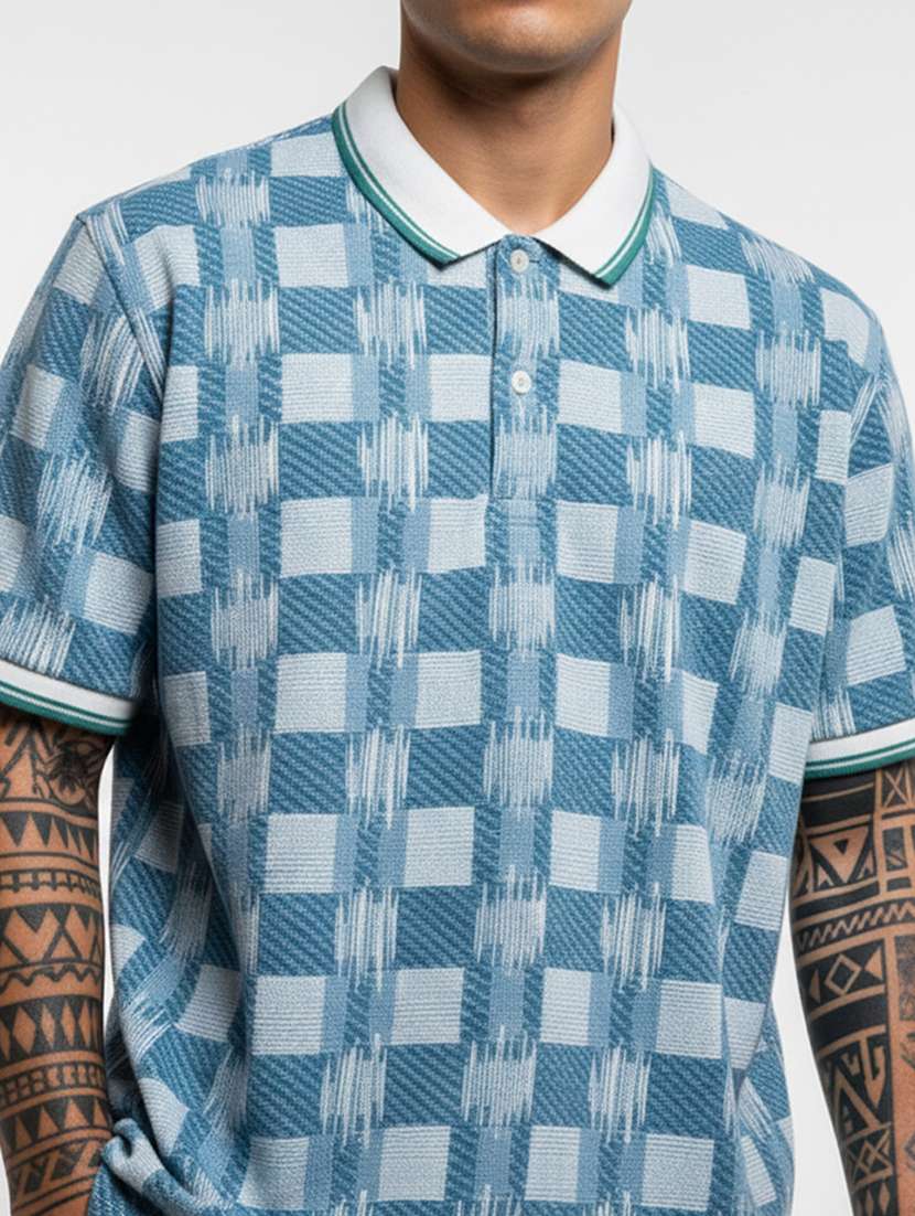 men printed short sleeve regular fit polo t-shirt - 22360241 -  Standard Image - 3