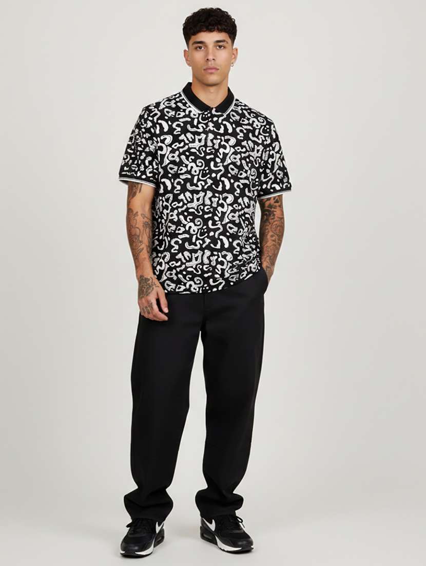 men printed short sleeve regular fit polo t-shirt - 22360260 -  Standard Image - 3