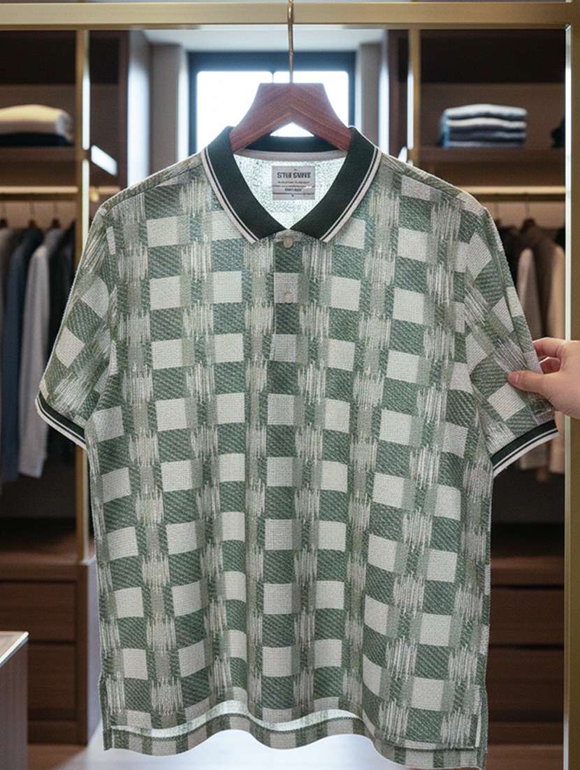 men printed short sleeve regular fit polo t-shirt - 22360281 -  Standard Image - 3