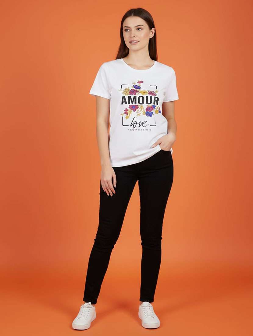 women printed short sleeve t-shirt - 22360318 -  Standard Image - 3