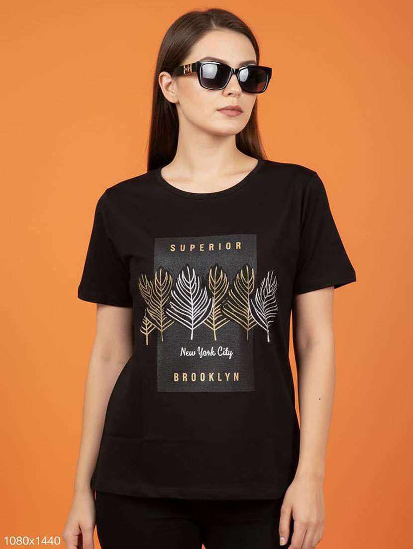 women printed short sleeve t-shirt