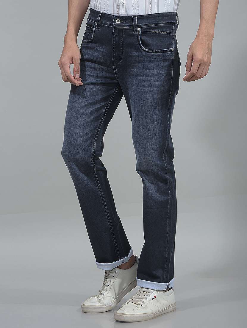 Men Washed Mid Rise Full Length Jeans - 22360337 -  Standard Image - 3