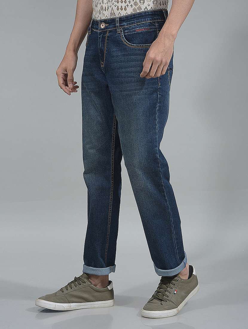 Men Washed Mid Rise Full Length Jeans - 22360347 -  Standard Image - 3