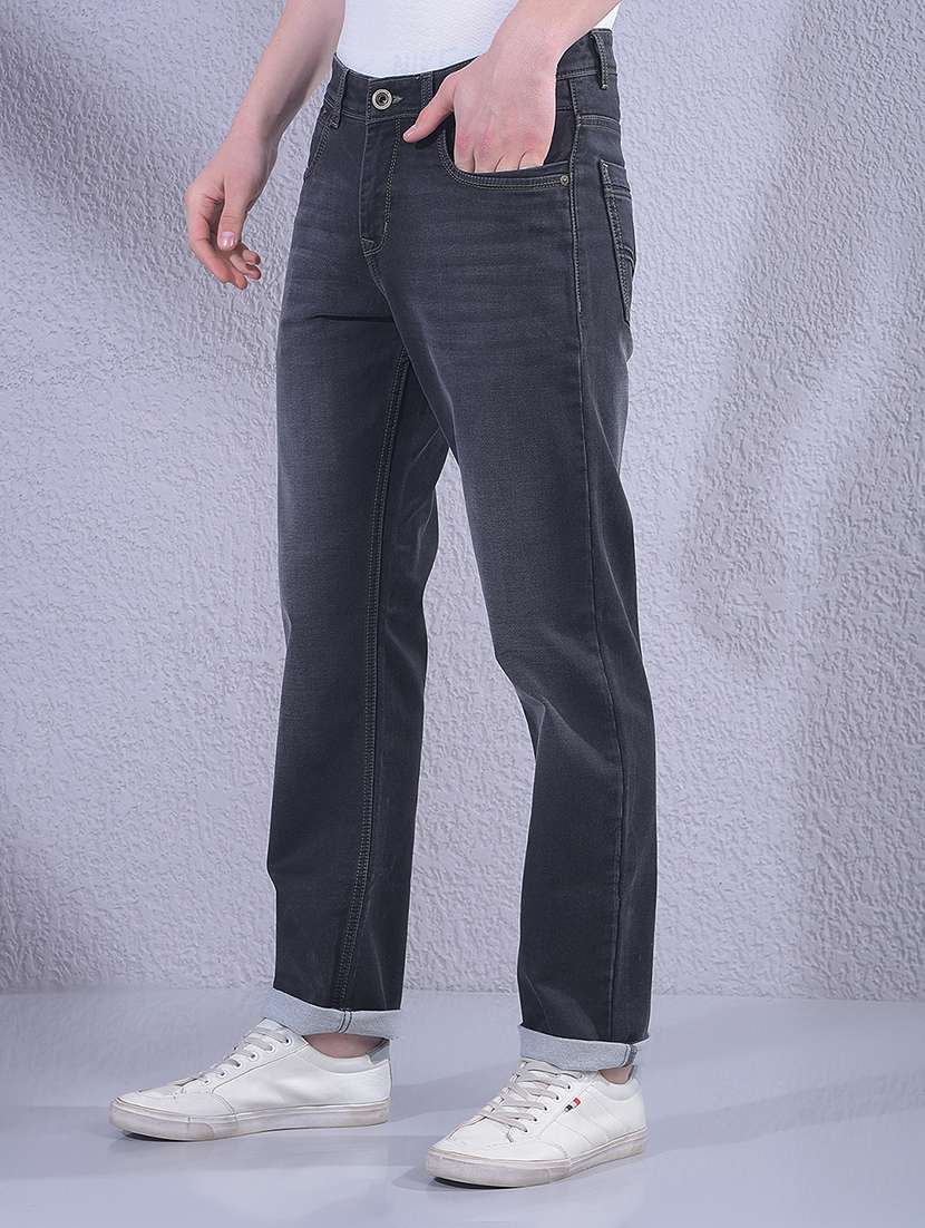 Men Washed Mid Rise Full Length Jeans - 22360350 -  Standard Image - 3