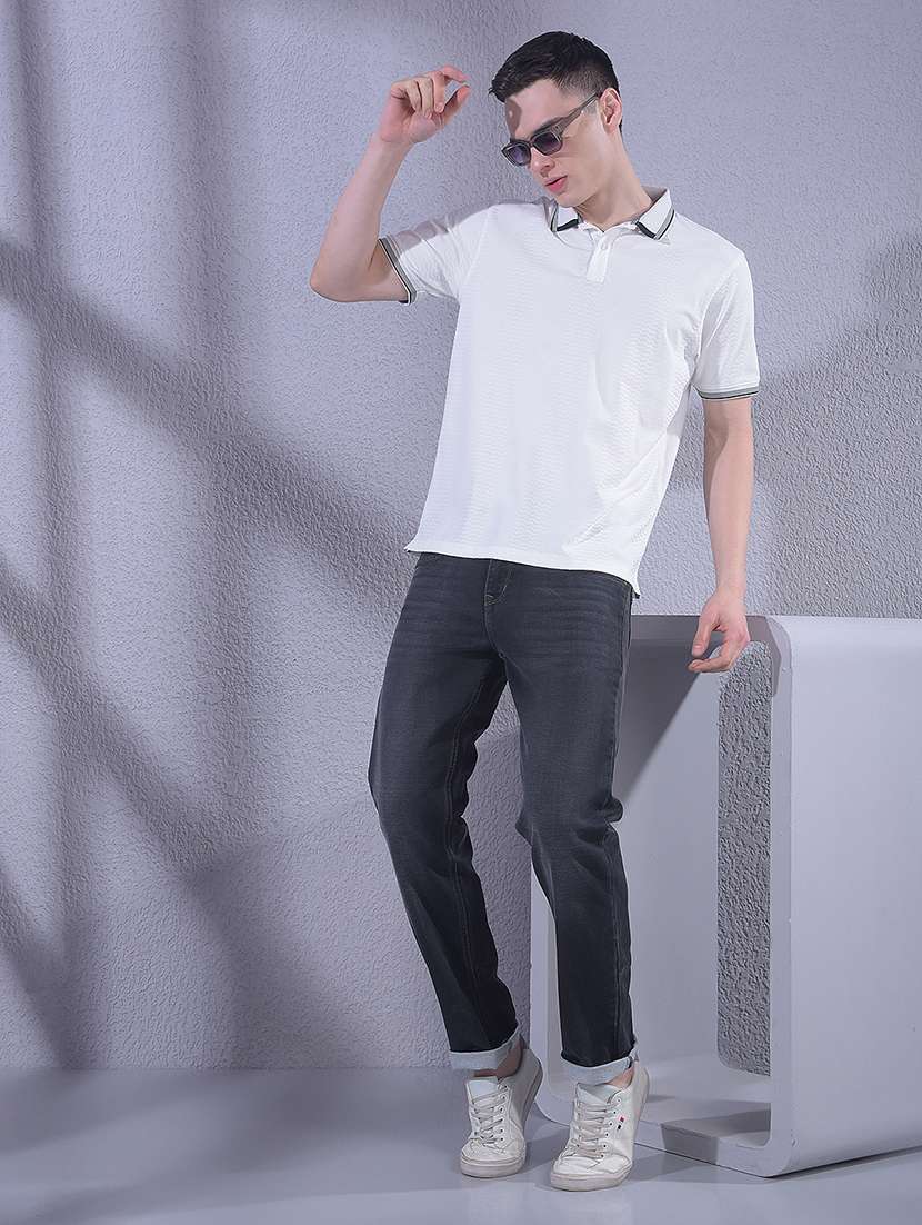 Men Washed Mid Rise Full Length Jeans - 22360350 -  Standard Image - 5