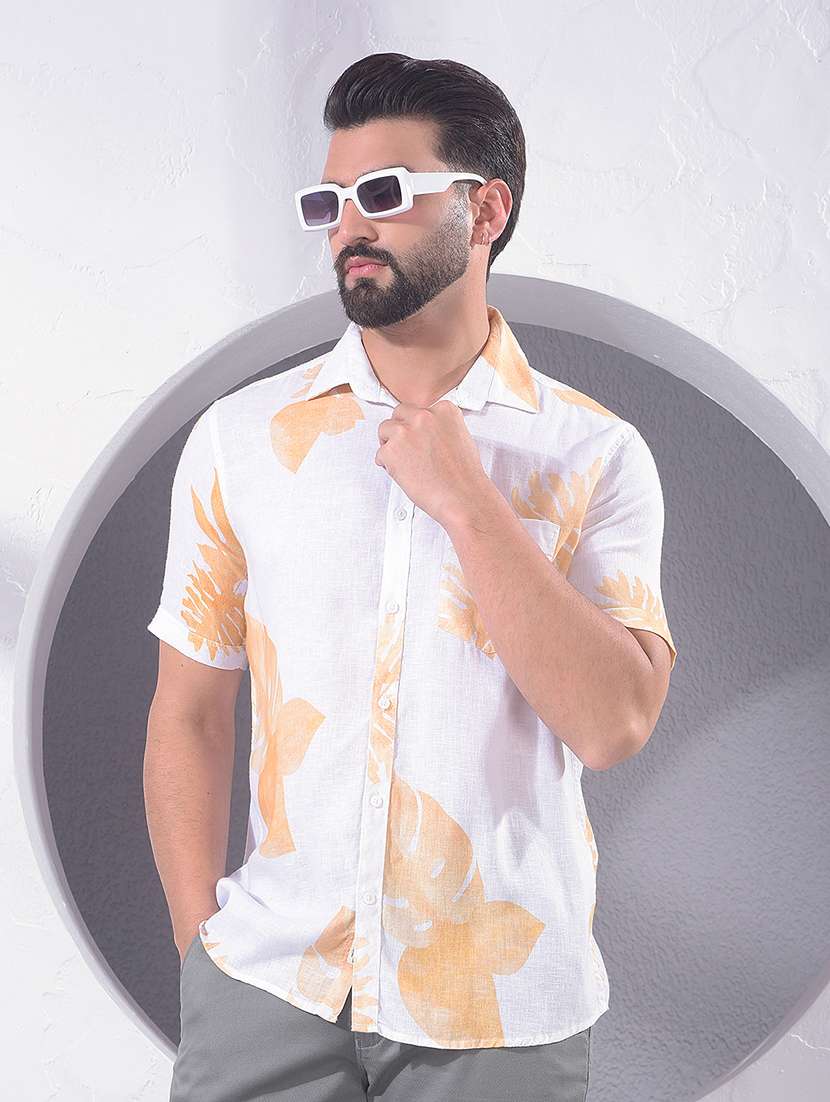 men printed short sleeve shirt