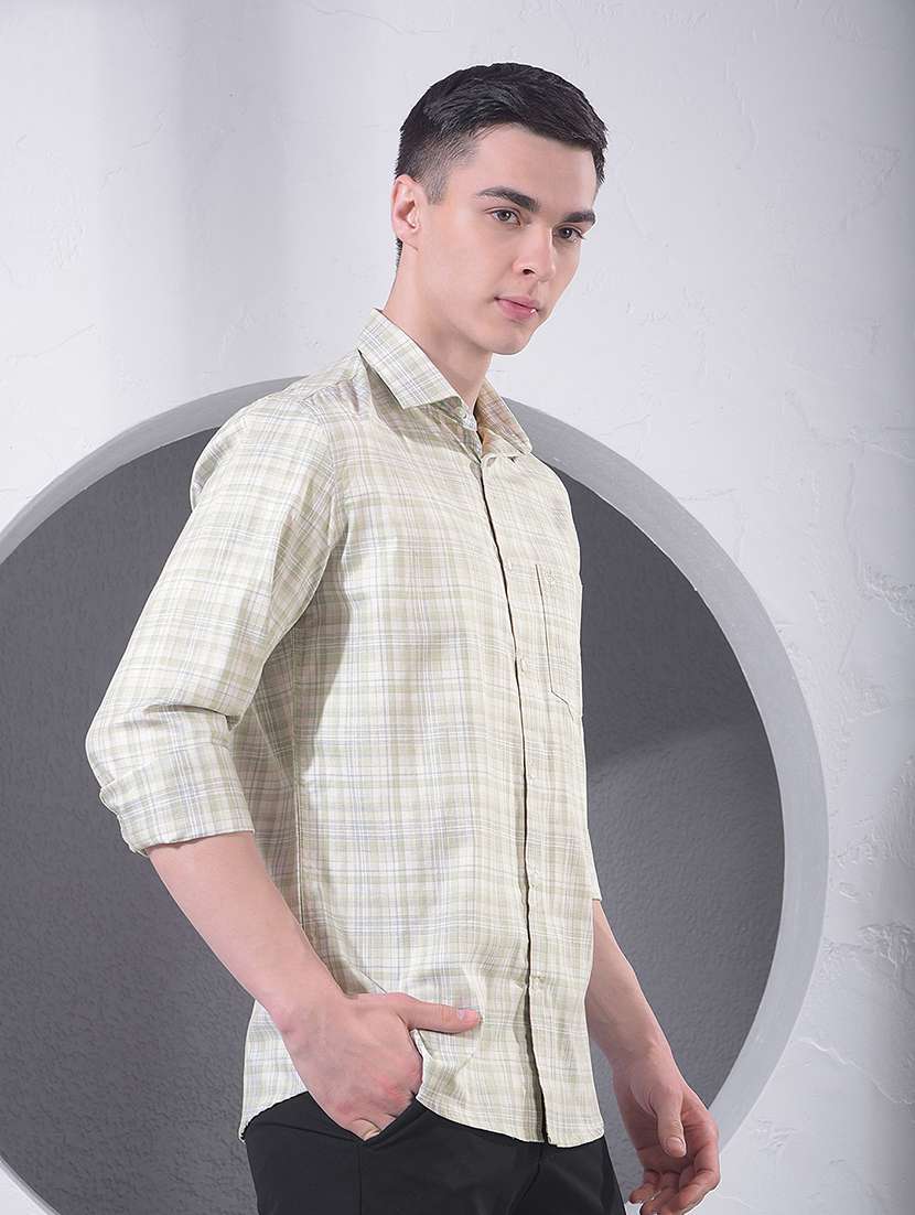 men checkered long sleeve regular fit casual shirt - 22360479 -  Standard Image - 3