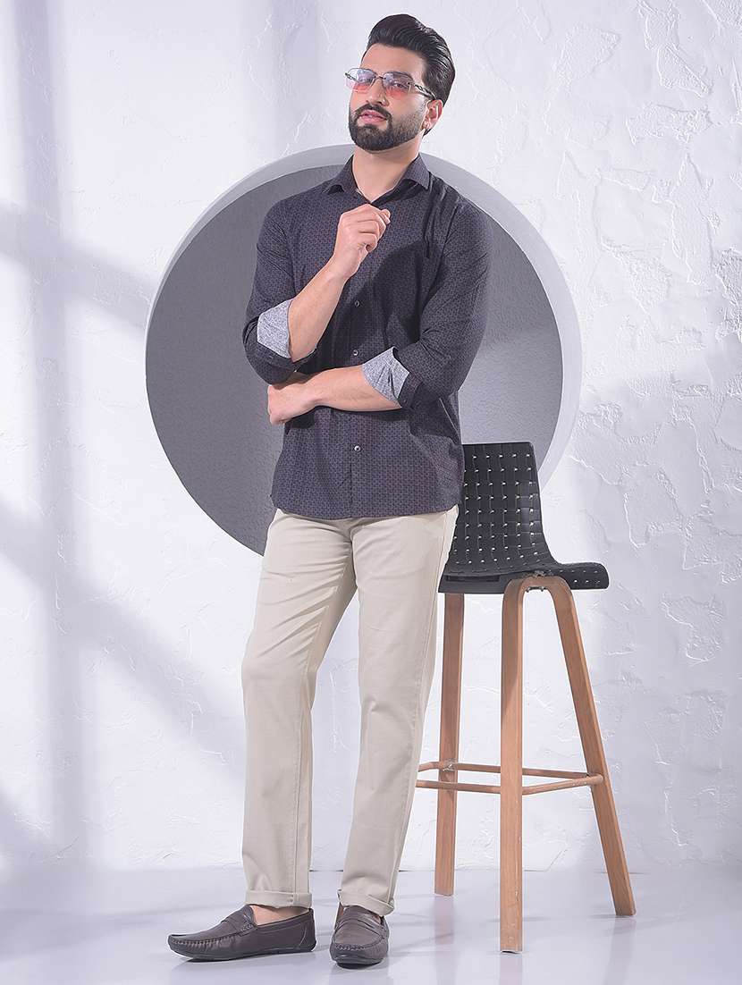 men printed long sleeve casual shirt - 22360497 -  Standard Image - 5