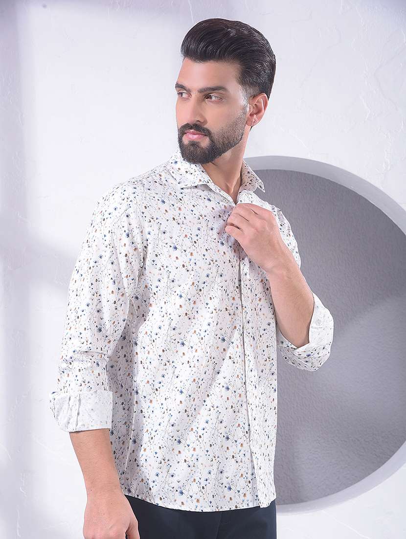 men printed long sleeve regular fit casual shirt - 22360498 -  Standard Image - 3