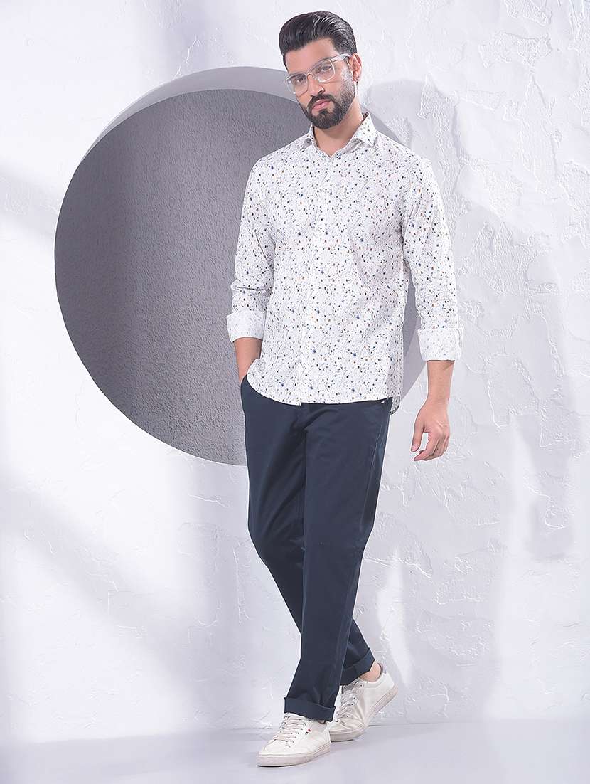 men printed long sleeve regular fit casual shirt - 22360498 -  Standard Image - 5