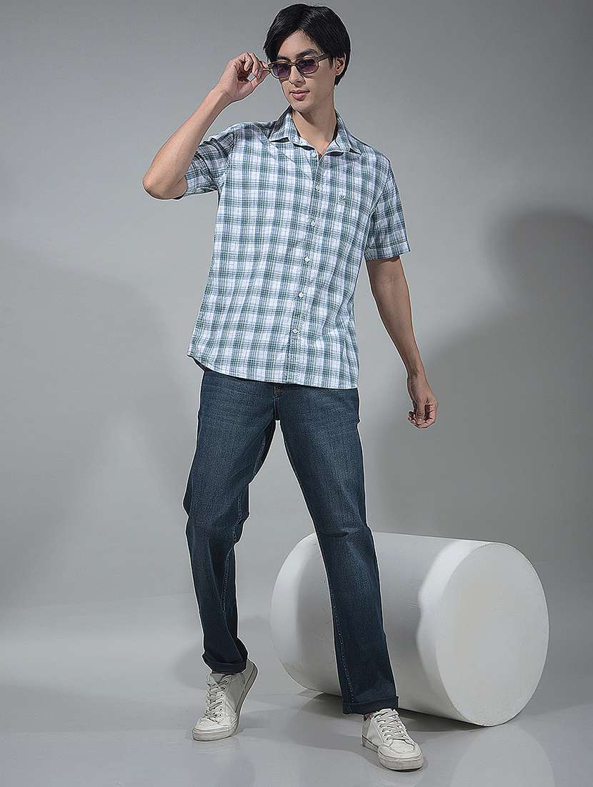 men checkered short sleeve regular fit casual shirt - 22360533 -  Standard Image - 5